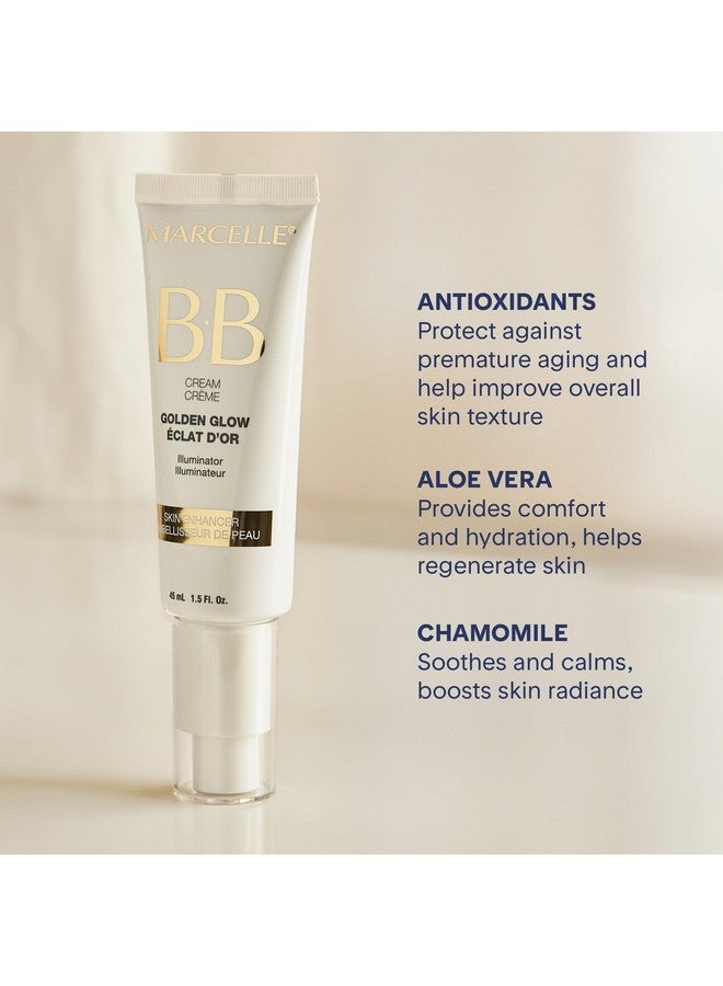 Marcelle Bb Cream Golden Glow, Universal Shade, Tinted Moisturizer, Skin Enhancer, Illuminator, Beauty Balm, Non-Comedogenic, Paraben-Free, Oil-Free, Hypoallergenic, Cruelty-Free, 1.5 Fl Oz - Image 2