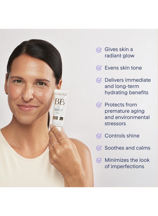 Marcelle Bb Cream Golden Glow, Universal Shade, Tinted Moisturizer, Skin Enhancer, Illuminator, Beauty Balm, Non-Comedogenic, Paraben-Free, Oil-Free, Hypoallergenic, Cruelty-Free, 1.5 Fl Oz - Image 3