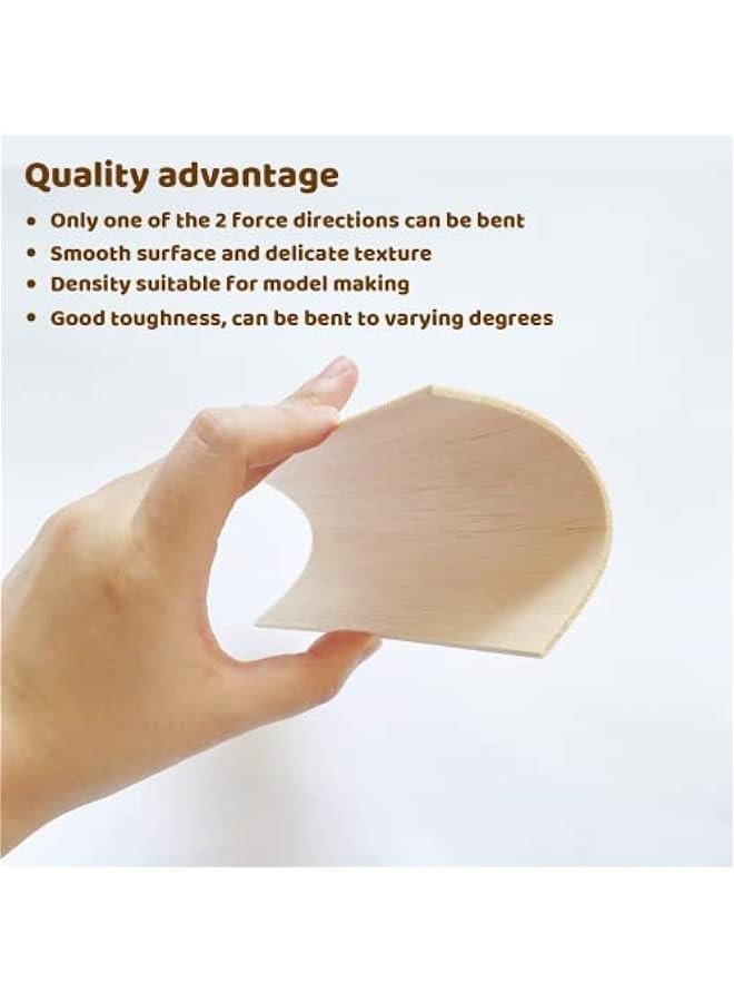 Arabest 20 Pcs Wood Sheets,Unfinished Balsa Wood Sheets for Crafts DIY Thin Woodsheet for Wooden DIY Ornaments,Scrabble Tiles,House Aircraft Ship Boat,School Projects(150x100x2mm) - Image 3