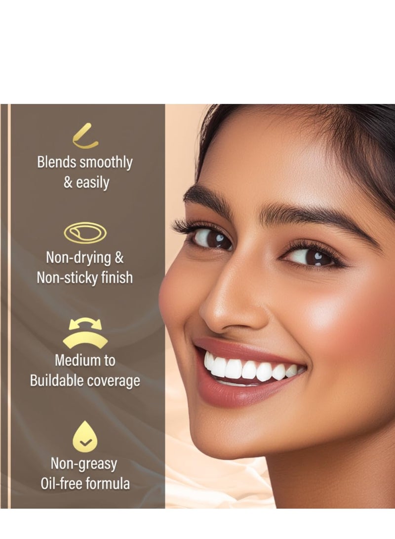 FACES CANADA All Day Hydra Matte Foundation Mini 3 in-1 Foundation Moisturizer 24 HR Aloe Hydration and Vitamin C 10HR Long Wear  Medium to High Buildable Coverage  Rose Ivory 15ml - Image 2