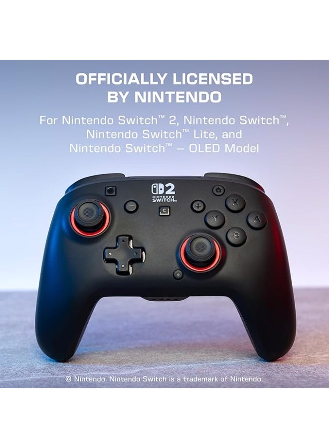 Turtle Beach Rematch Wireless Gaming Controller - Officially Licensed for Nintendo Switch 2, Nintendo Switch/Switch Lite/OLED - TMR Thumbsticks, Rechargeable Battery, Audio Controls – Black/Red - Image 2