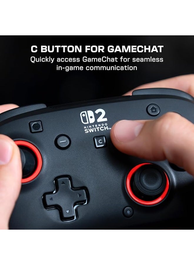 Turtle Beach Rematch Wireless Gaming Controller - Officially Licensed for Nintendo Switch 2, Nintendo Switch/Switch Lite/OLED - TMR Thumbsticks, Rechargeable Battery, Audio Controls – Black/Red - Image 4