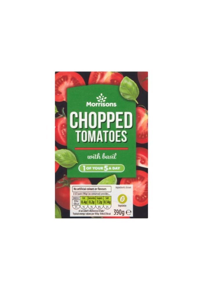 Chopped Tomatoes, Basil - 390g, Italy