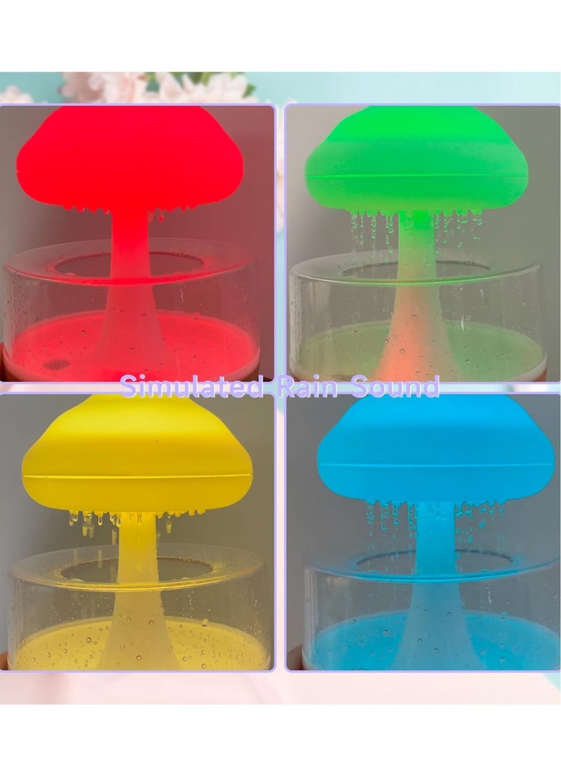 بيوينتي - Rain Cloud Humidifier – Cute Raining Cloud Night Light with 7 LED Colors, 2000mAh, 500ml Capacity - Image 1