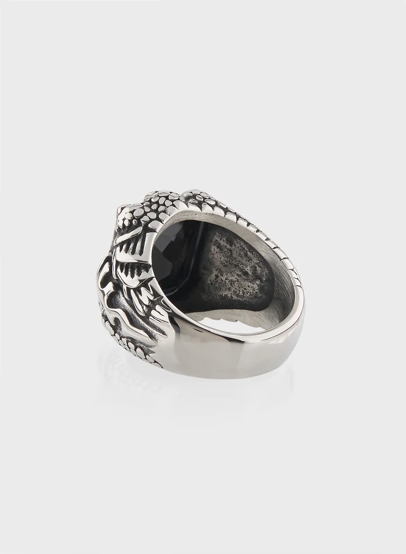 Seventy Five Black Stone Ring