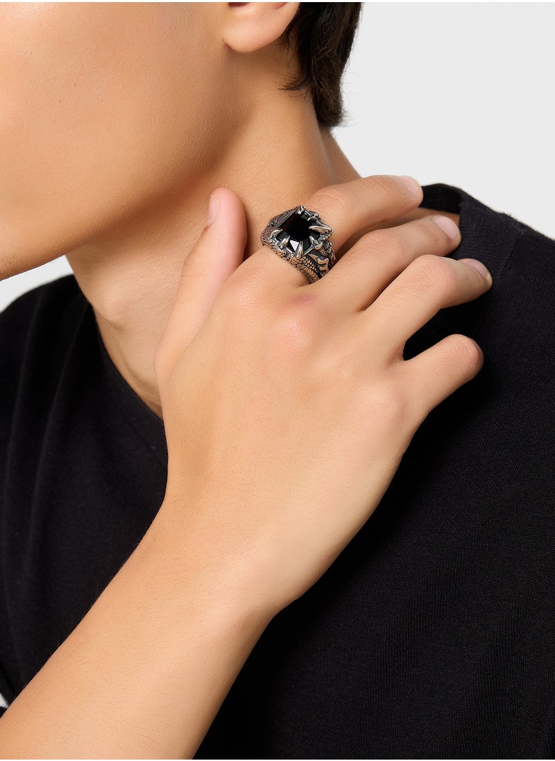 Seventy Five Black Stone Ring  - Image 5