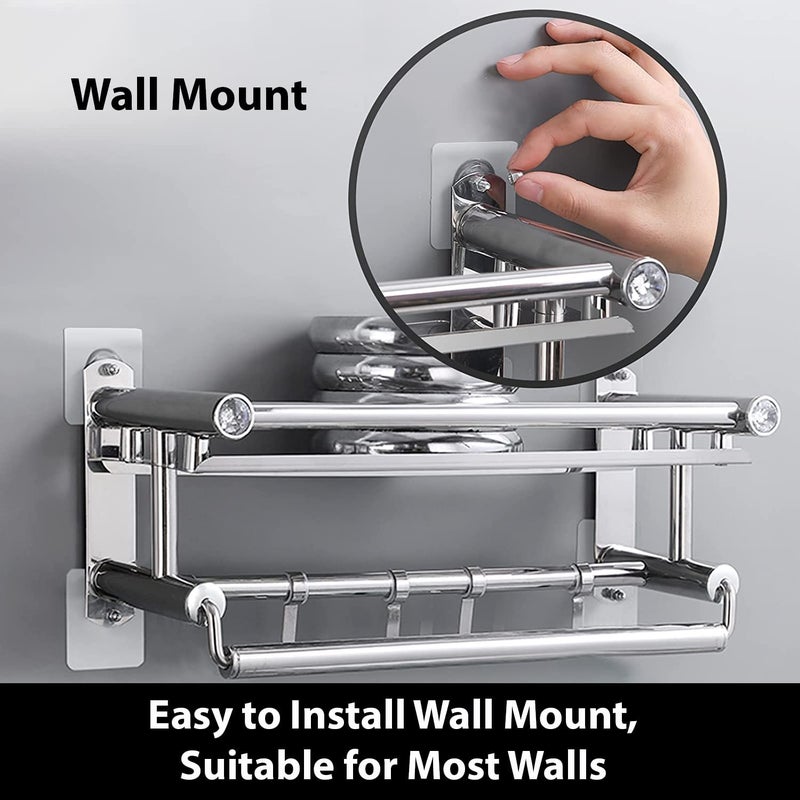 Super Screw for Wall Stainless Steel Self Adhesive Hooks Nail Free Heavy Duty Durable No Drilling Waterproof Hooks for Bathroom Home Photo Frame Kitchen Accessories Items Pack of 10  - Image 4