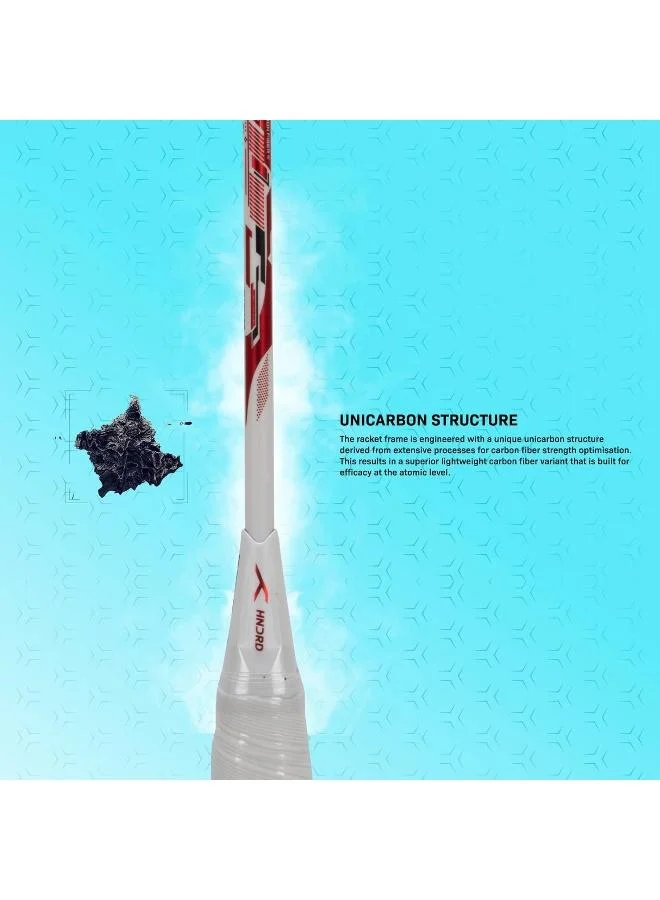 هندرد مضرب تنس الريشة من ألياف الكربون نيوكلير  غير مشدود مع غطاء كامل للمضرب