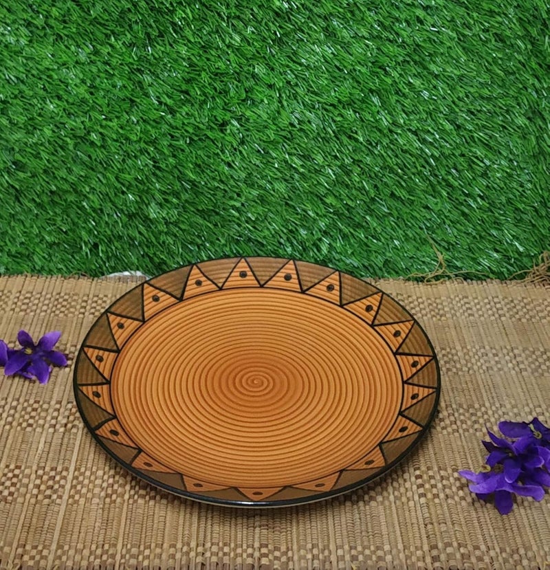 Caffeine Ceramic Handmade Brown Soorya Breakfast Set (Set of 3) - Image 3