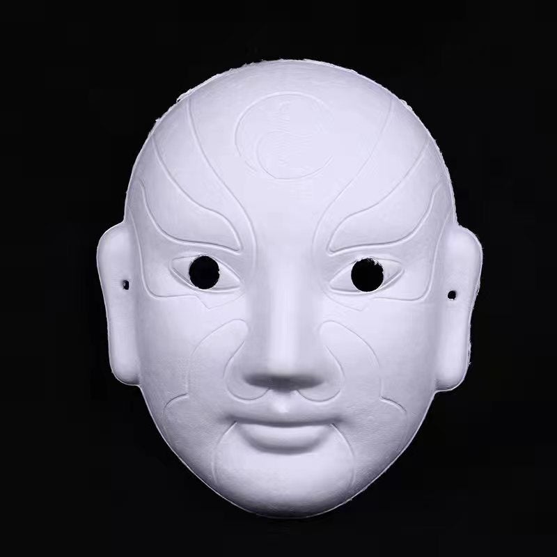Beijing Opera Face Indentation Line-free Pulp Mask Blank DIY Hand-painted Kindergarten Handmade Children's Painting - Image 4