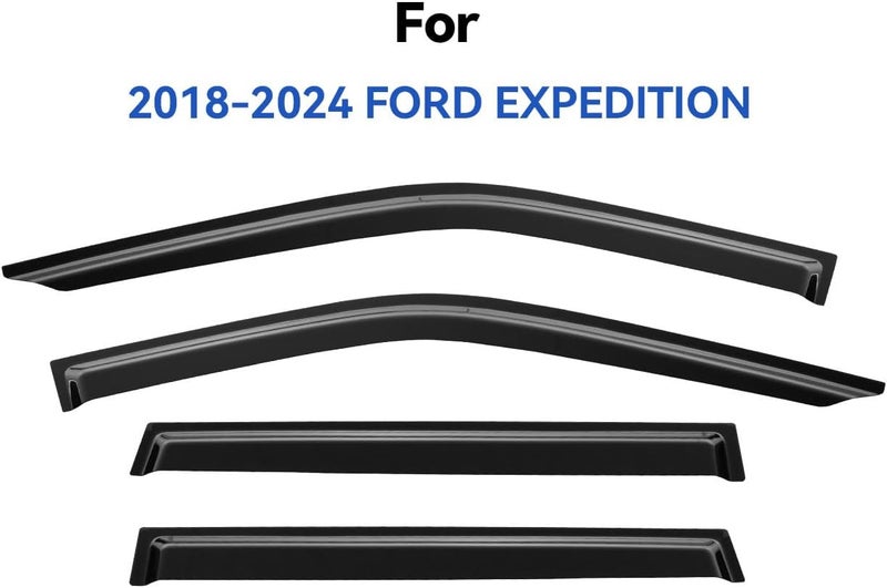 YQAUTEC Window Visors Rain Guards for 2018-2024 Ford Expedition - Image 2