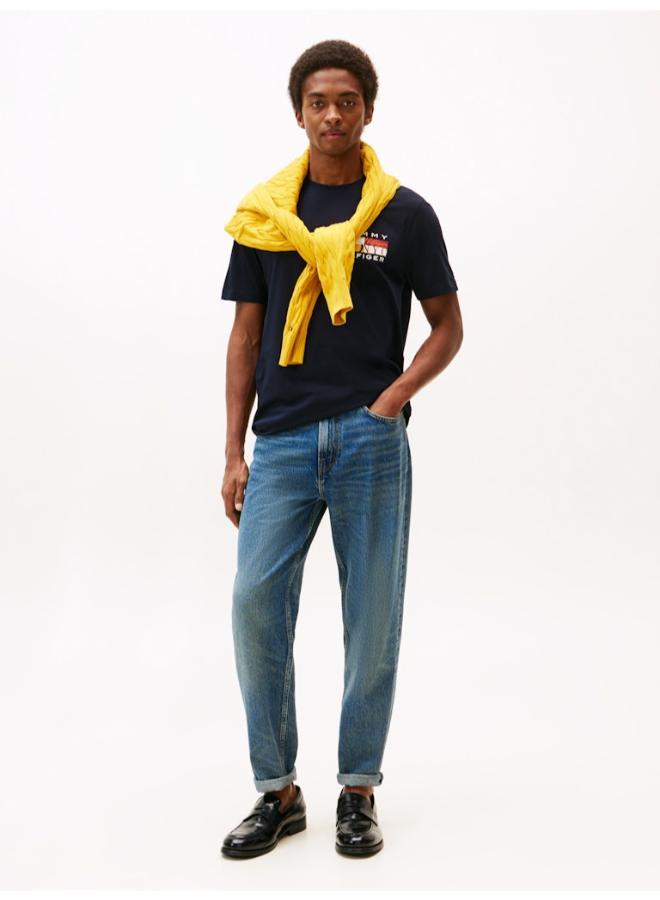 تومي هيلفيغر تيشيرت بياقة دائرية مطبوع بشعار - Image 4