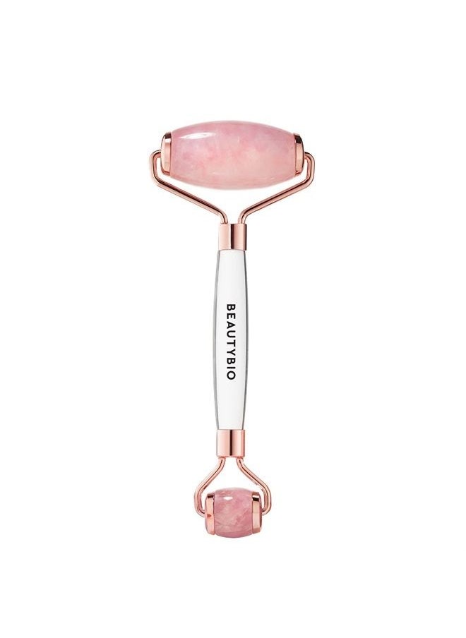 Beauty Bioscience BeautyBio Quartz Roller Pure, Sustainably harvested Brazilian Rose Quartz Face, Eye & Body Roller  - Image 1