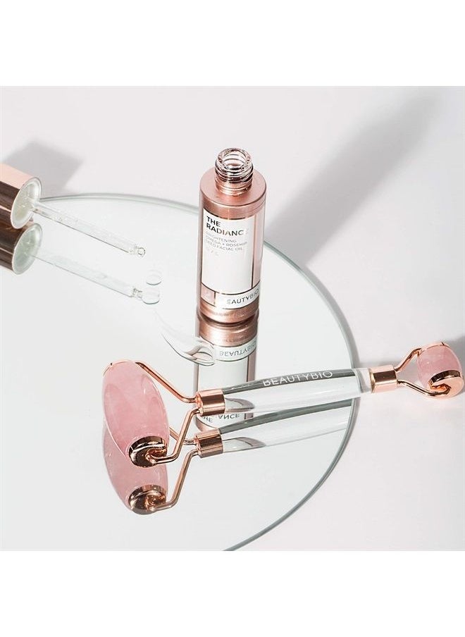 Beauty Bioscience BeautyBio Quartz Roller Pure, Sustainably harvested Brazilian Rose Quartz Face, Eye & Body Roller  - Image 3