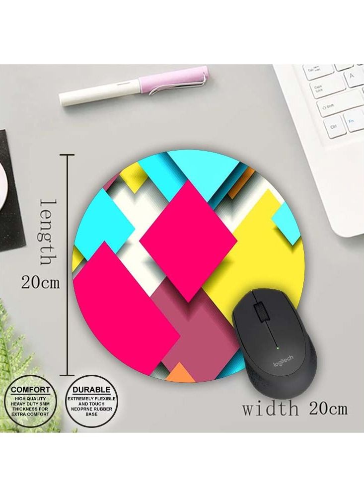 Protective Printed Mouse Pad Round - Image 1