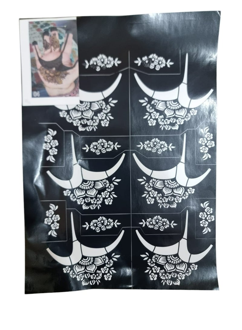Henna Designs Mold Stickers for Hand For Eid , Weddings , Saudi National Day And Other Occasions - Image 3