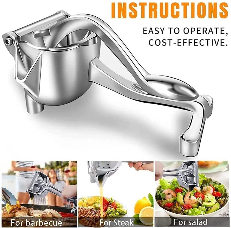 DERIKO Aluminium Manual Fruit Juicer Orange Juicer Heavy Duty Hand Press Metal Lime Juicer Hand Juicer juicer Instant Orange Juicer Aluminium Handle Juicer Garlic Paste Per Clove Aluminium - Image 4