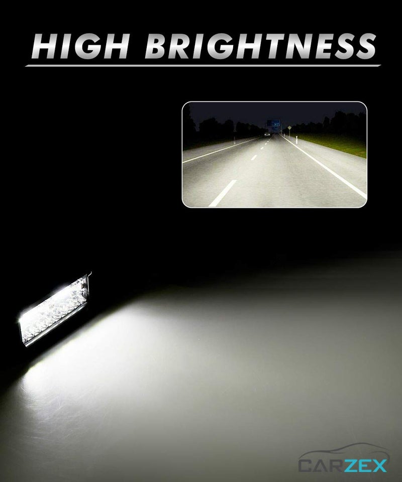 Carzex 36 LED 7 Inch/18cm LED Bar Light LED Fog Light for All Motorcycles/Bike/Scooty/E-Rikshaw (Set Of 2) (7 Inch,White) - Image 3