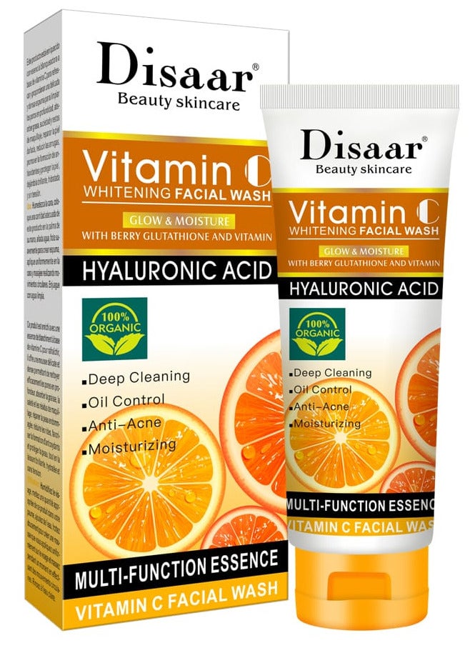 Disaar Vitamin C Whitening Facial Wash Hyaluronic Acid 100 ml - Image 1