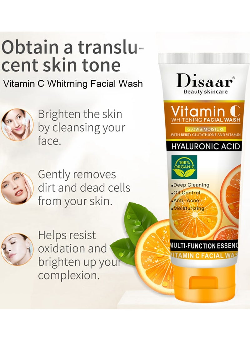 Disaar Vitamin C Whitening Facial Wash Hyaluronic Acid 100 ml - Image 2
