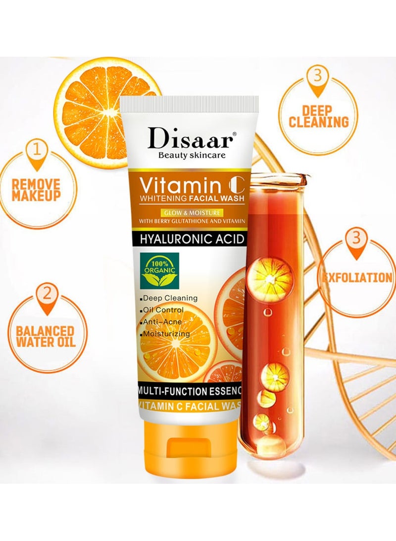 Disaar Vitamin C Whitening Facial Wash Hyaluronic Acid 100 ml - Image 3