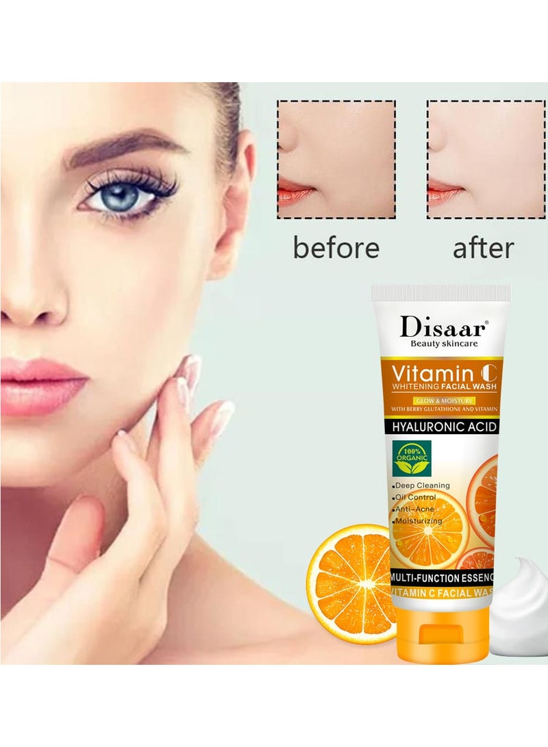 Disaar Vitamin C Whitening Facial Wash Hyaluronic Acid 100 ml - Image 4