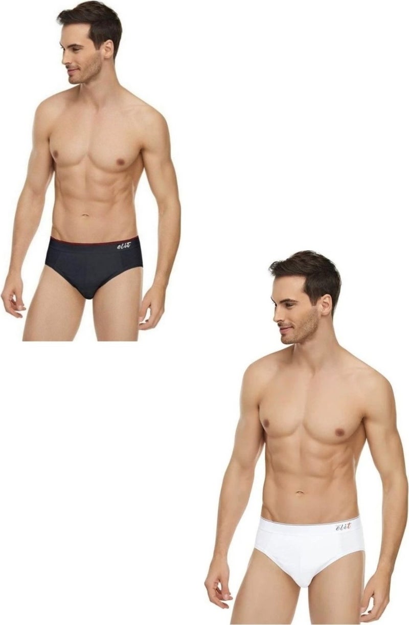 Tutku 6 Pack Passion Elit 1351 Lycra Belt Kom Cotton Slip Men's Underpants  - Image 1