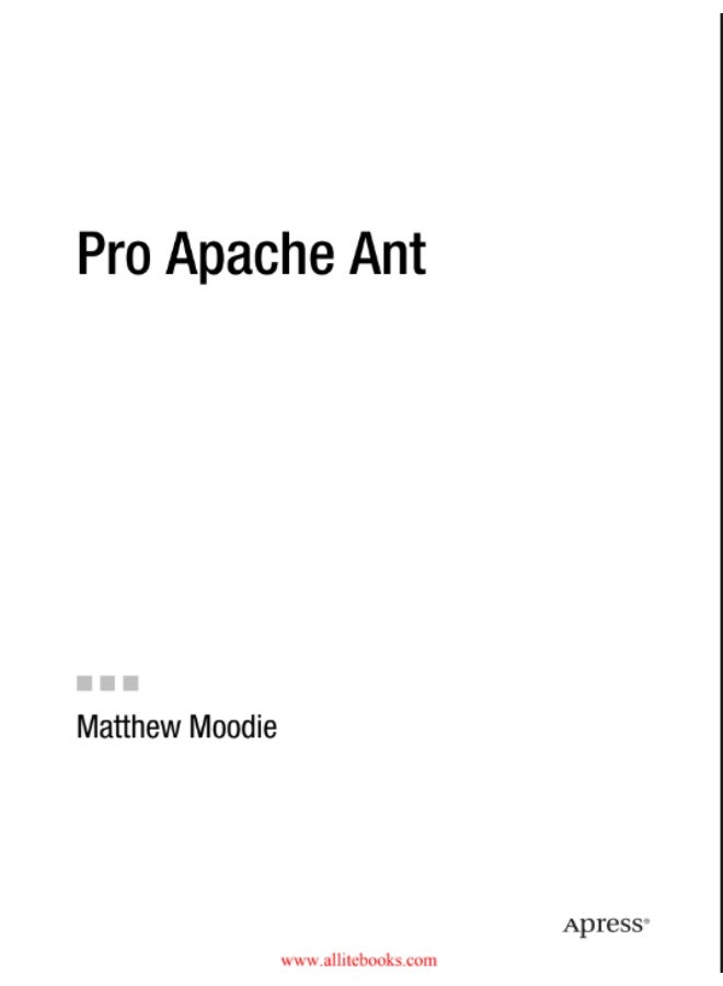 Pro Apache Ant | A Comprehensive Guide to the Java Build Tool - Image 2
