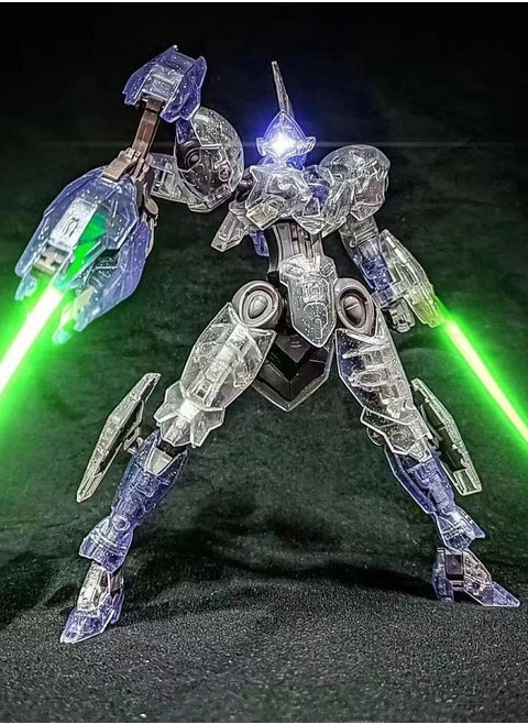 Gundam Translucent Demon Judge Action Figure Mecha Warrior Assembly Model, with Stand Included, a Super Cool Desktop Decoration, an Assembly Toy Loved by Both Boys and Girls