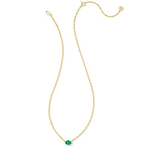 Kendra Scott قلادة كيندرا سكوت كايلين مطلية بالذهب عيار 14 في كريستال أخضر، مجوهرات عصرية للنساء - Image 2
