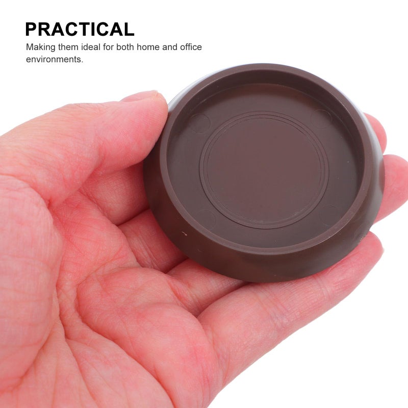 5Pcs Plastic Furniture Wheel Pads Non Slip Rubber Base for Carpet Floor Protection - Image 5