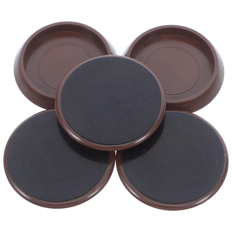 5Pcs Plastic Furniture Wheel Pads Non Slip Rubber Base for Carpet Floor Protection - Image 2