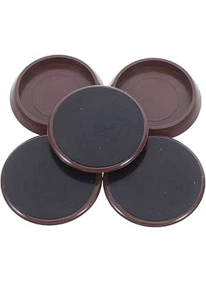 5Pcs Plastic Furniture Wheel Pads Non Slip Rubber Base for Carpet Floor Protection - Image 1