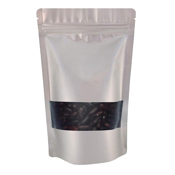 Deera DEERA Matt Finish With Window Ziplock Pouch Silver100mmx170mmPack Of 25  - Image 1
