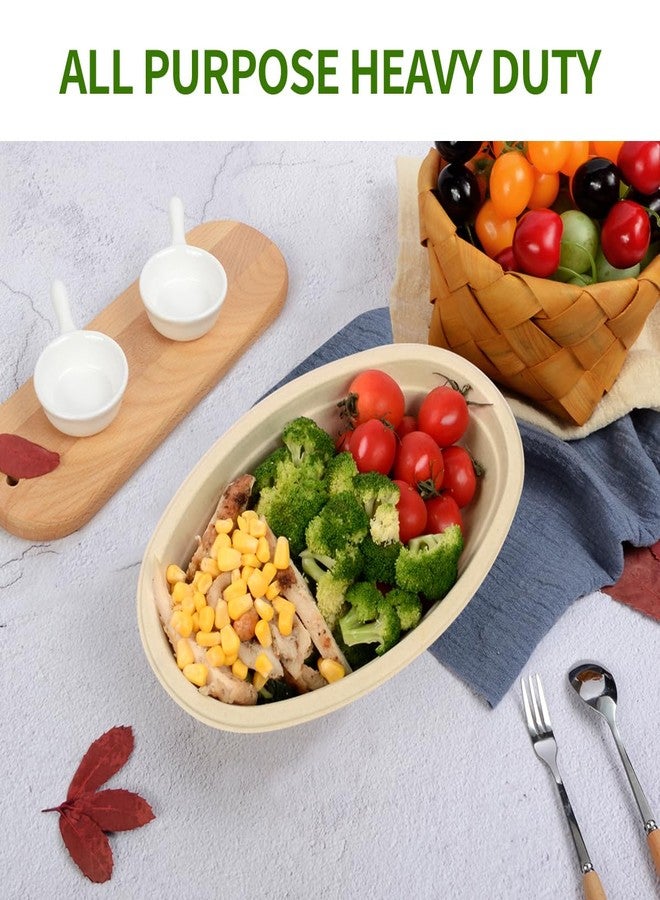 AICHEF 100 Pack 28 oz Oval Disposable Bowls, Microwavable Serving as Burrito Bowl, Nacho, Potato, Taco Salad Bowl, Nacho Bar Supplies for Party - Image 4