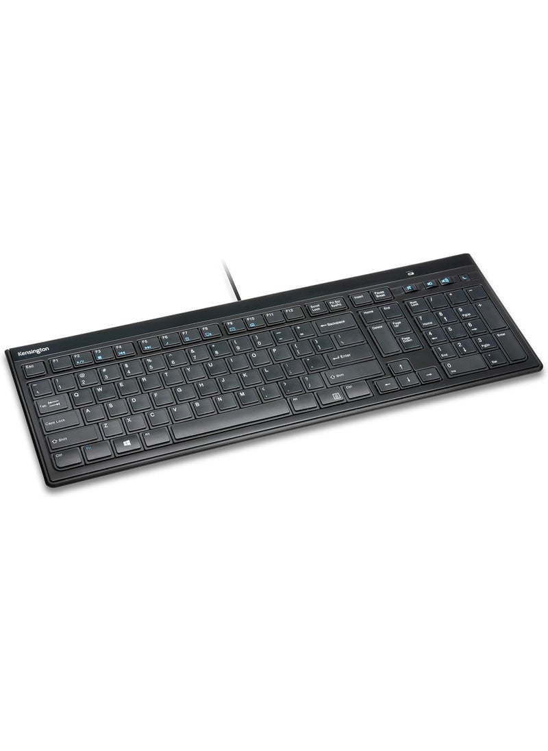 Kensington Kensington Slim Type Wired Keyboard K72357USABlack  - Image 1