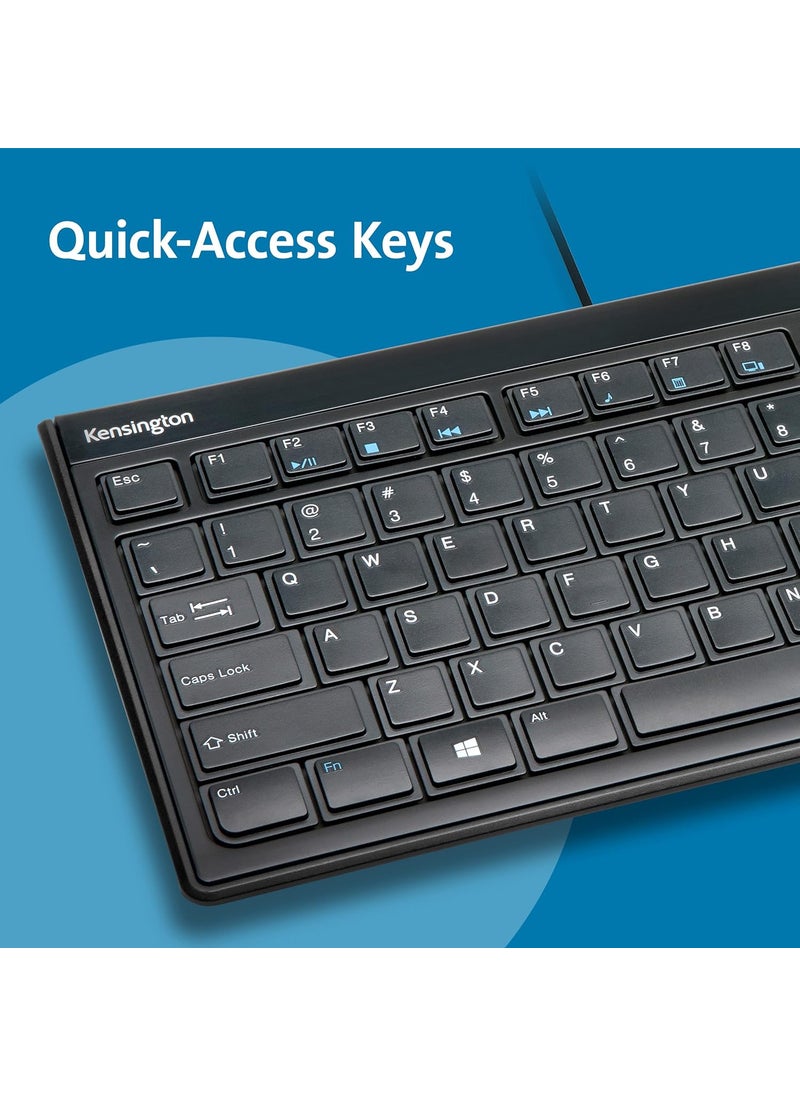 Kensington Kensington Slim Type Wired Keyboard K72357USABlack  - Image 3