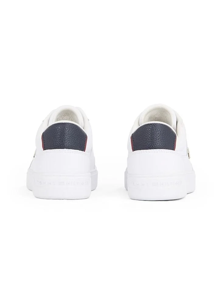 تومي هيلفيغر Logo Detail Lace Up Low Top Sneakers