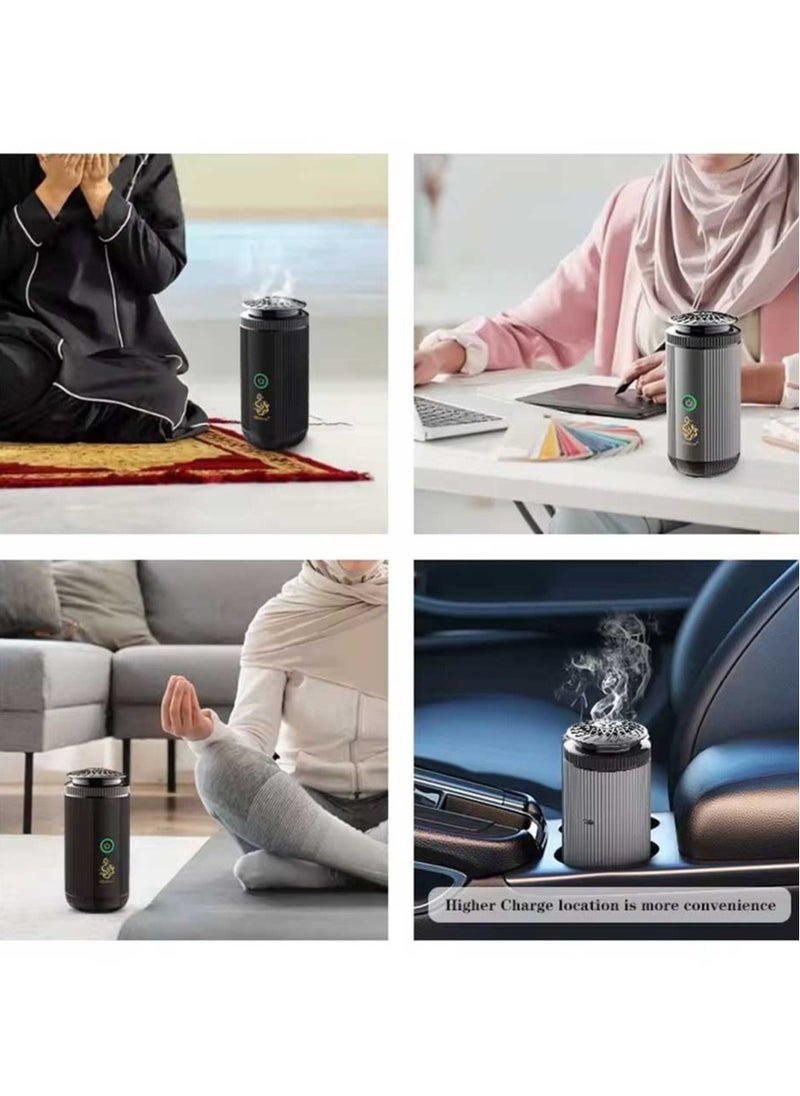 ACHAS - Electric Incense Burner Bakhoor Arabic Car Portable Censer USB Rechargeable Incense – X022 - Image 1