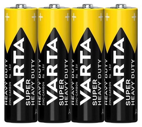 بطارية شديدة التحمل مقاس AA 1.5 فولت، بطارية زنك وكربون R6P - 4 قطع، صنع في فيتنام