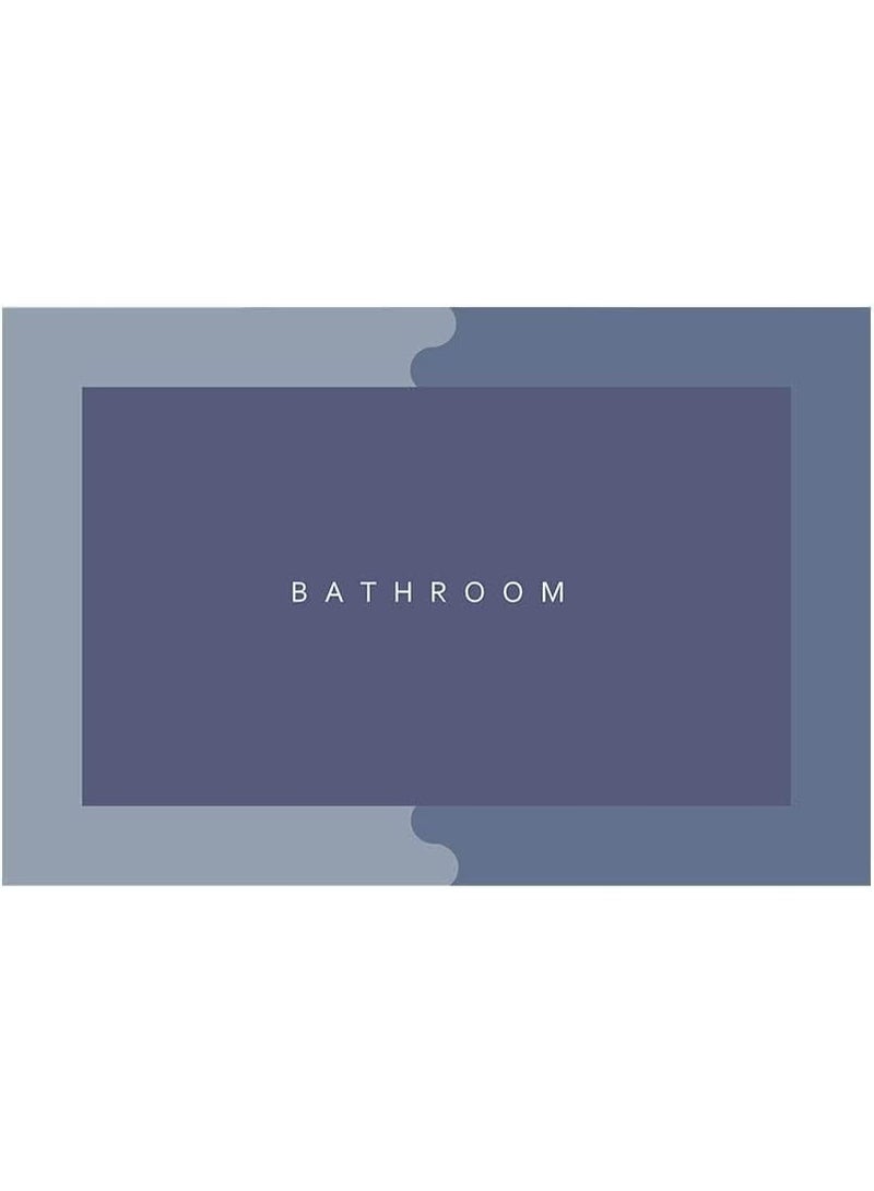 سجادة الحمام , سجادة للحمام والمنزل فوم سريع الجفاف، سجادة باب مقاومة للماء للمنزل والمطبخ و الحمام بيضاوية التصميم (شكل عشؤائي) - Image 1