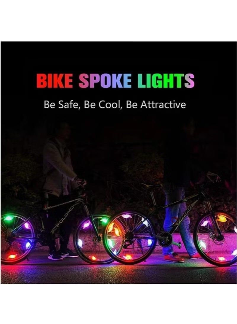 4 Pack Bike Spoke Lights, LED Bike Wheel Lights Keep Safe Decorations with 3 LED Flash Modes - Image 4