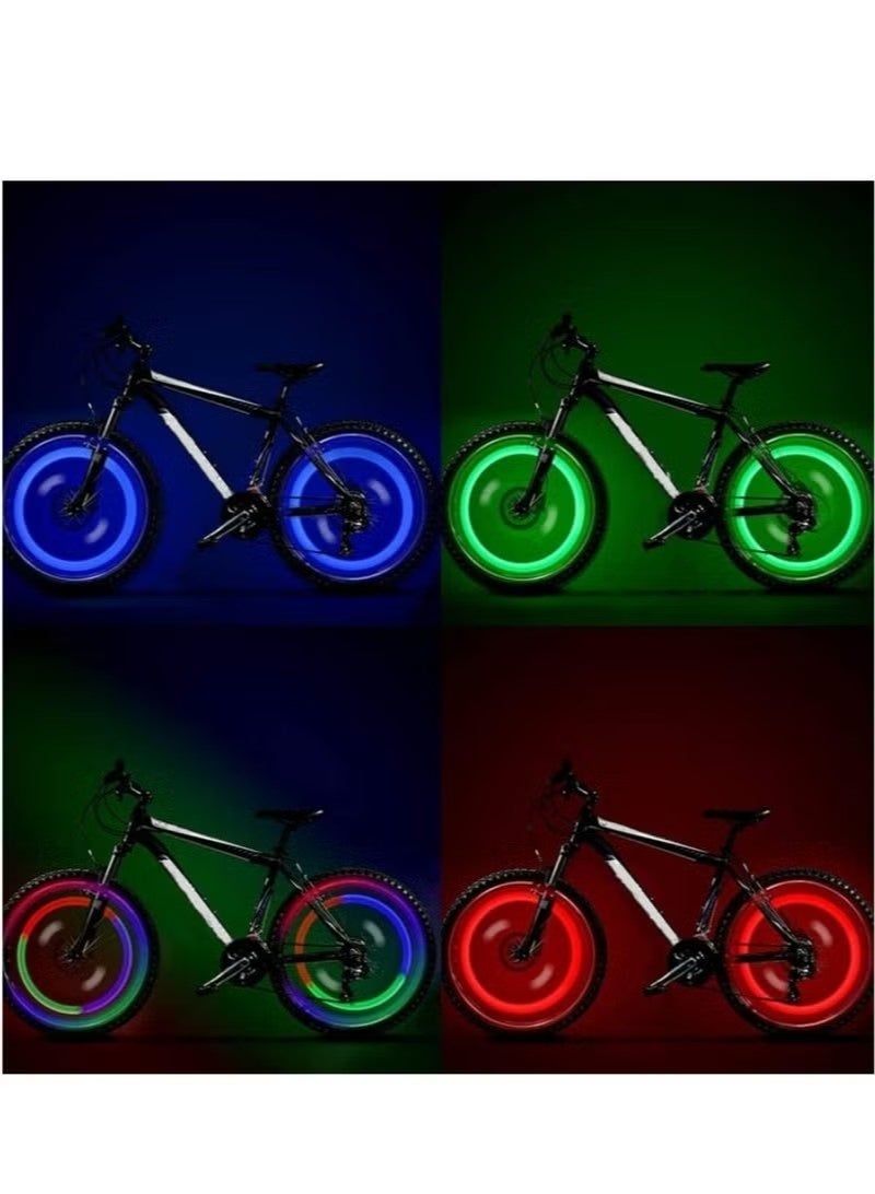 4 Pack Bike Spoke Lights, LED Bike Wheel Lights Keep Safe Decorations with 3 LED Flash Modes - Image 3