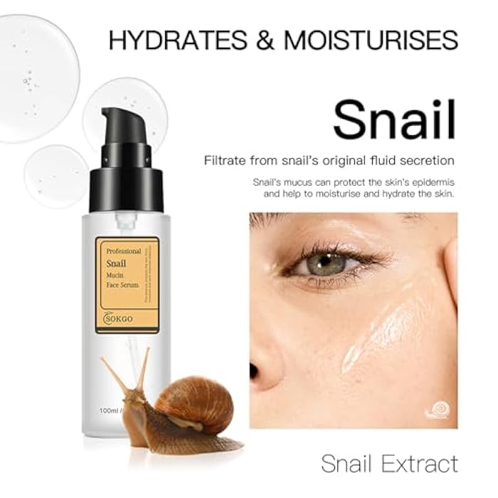 Sokgo Professional Snail Mucin Serum, Intensive Hydration and Repair for Healthy Skin - Image 5