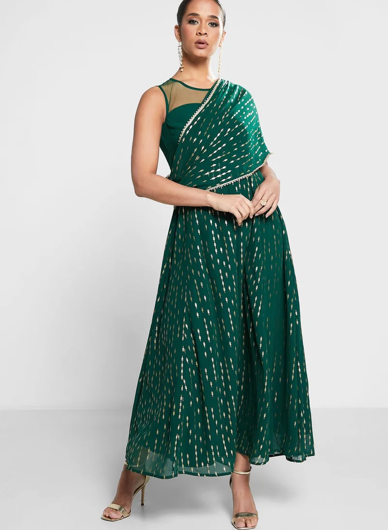 indya Embellished Mesh Kurti