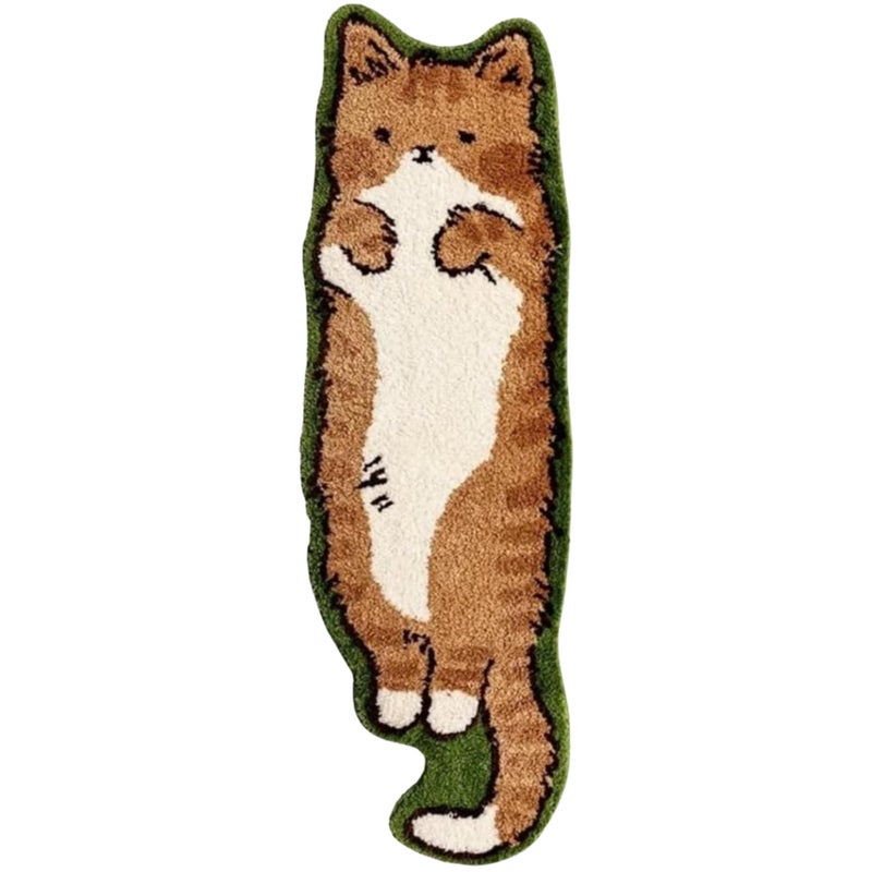 LUXAPE Cat Rug  Kitty  Cat_Shaped Rugs Handmade  Premium 47in W 120cm  Kitty Room Decor  Kids pet Decorations for Bedroom Children Room Door mat  Luxape Rug Luxapee