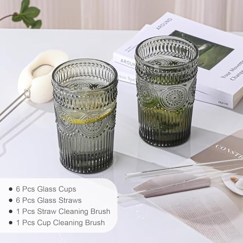 bellemax 200ML Juice and Water Glass Stylish Crystal Highball Drinking Glasses, Medium Size Tumbler Glasses for Juice, Water, Milk, lassi, Cocktails and Sharbat (TR-12, 6 Count (Pack of 1)) - Image 5