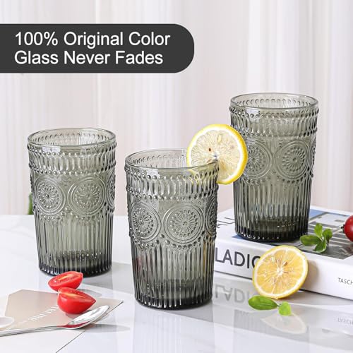 bellemax 200ML Juice and Water Glass Stylish Crystal Highball Drinking Glasses, Medium Size Tumbler Glasses for Juice, Water, Milk, lassi, Cocktails and Sharbat (TR-12, 6 Count (Pack of 1)) - Image 3
