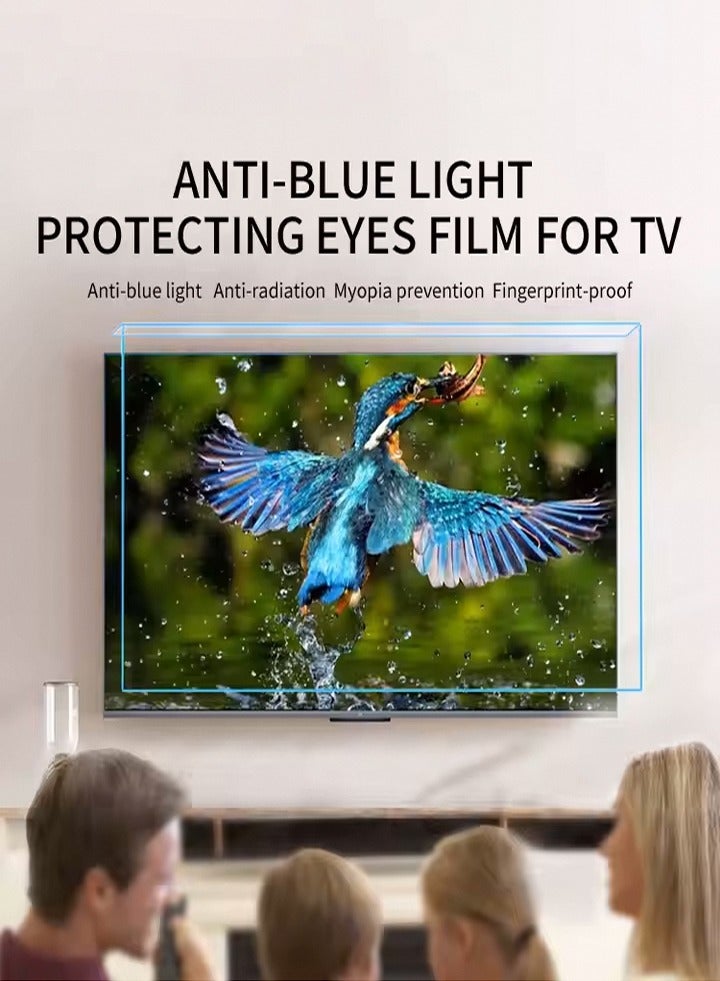 75 inch Clear Acrylic HD 4K TV Screen Protector, Anti-Scratch,  Anti-Blue Light with Removable Panel Filter and Anti-Glare  - Image 1