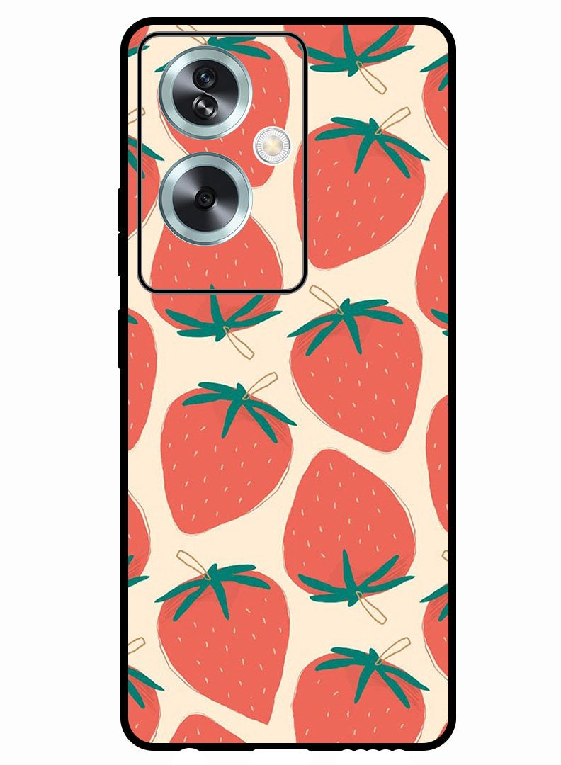 Theodor Protective Case Anti Scratch Shock Proof Bumper Cover For Oppo A2 Strawberries - Image 1